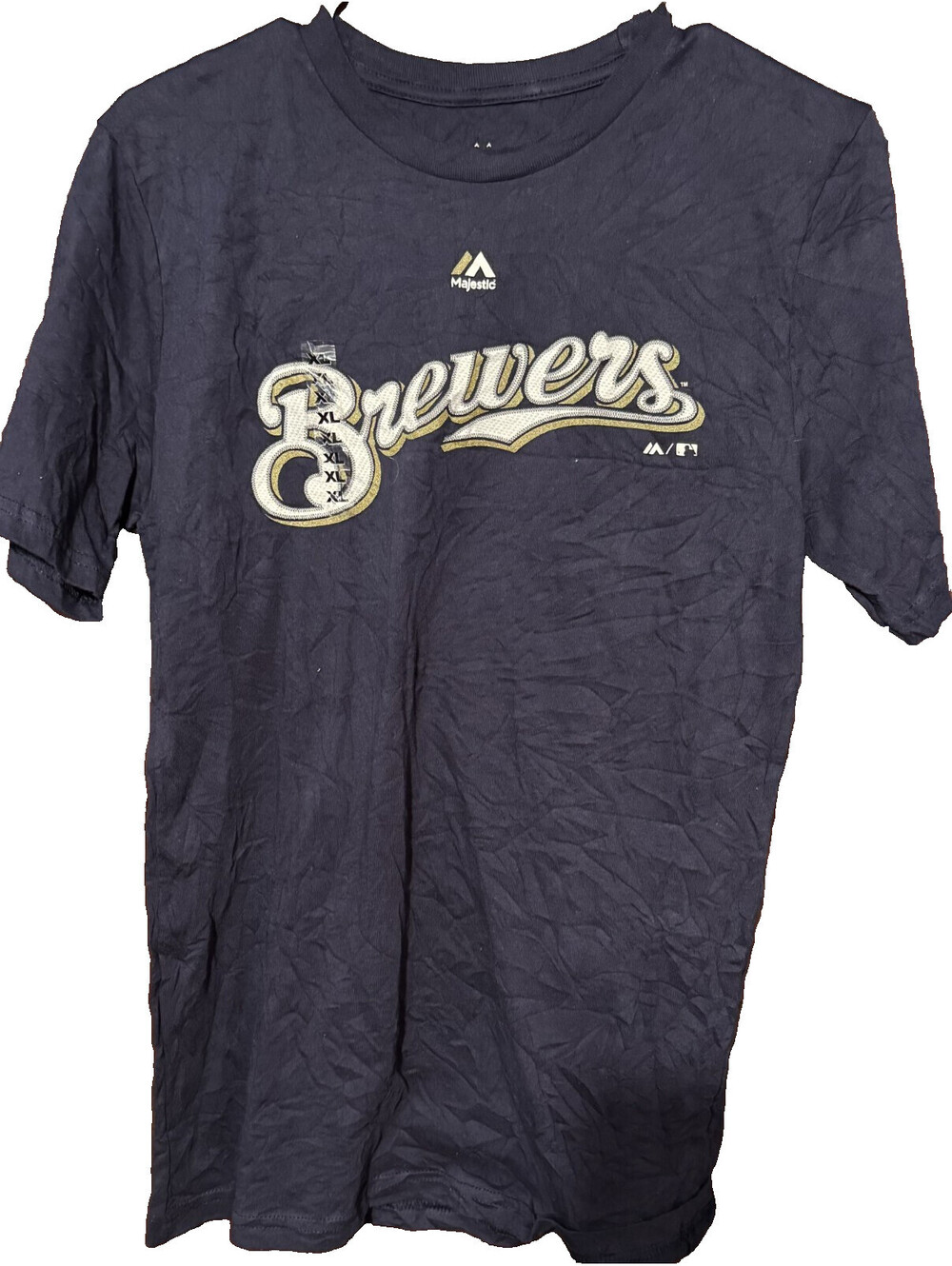Milwaukee Brewers Majestic Kid's Size XL T-Shirt Blue New With Tags